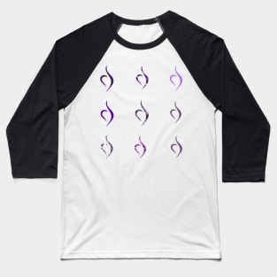 Purple Eating Disorder Recovery Sticker Pack Baseball T-Shirt